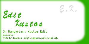 edit kustos business card